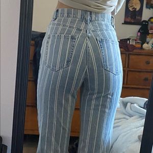 New Without Tags Pacsun Double Stripe High Waisted Straight Leg Jeans